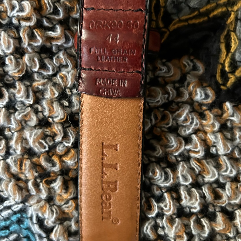 Full Grain Leather Size 44 Brown Belt - Picture 6 of 7